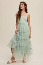 Frilly Mesh Maxi