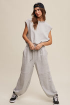 French Terry Jogger Jumpsuit - Heather Grey