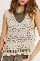 Side Tie Crochet Vest