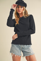 Long Sleeve Basic Tee - Black