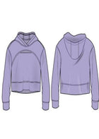 Girl's Reese Scuba Keyhole Hoodie - Lavender