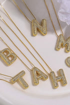 Initial Rhinestone Bubble Necklace