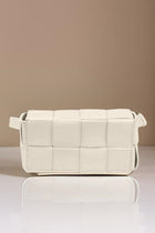 Small Woven Crossbody Bag - Bone