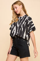 Black & White Geo Top