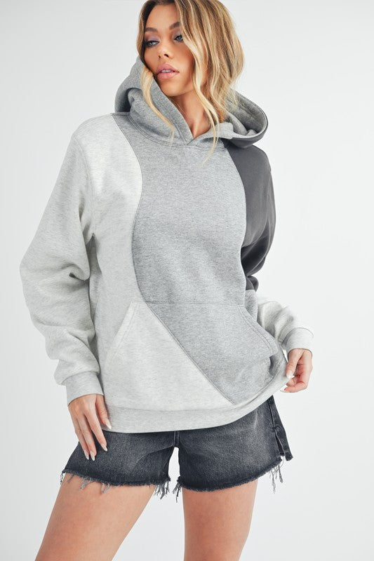 Wavy Colorblock Hoodie