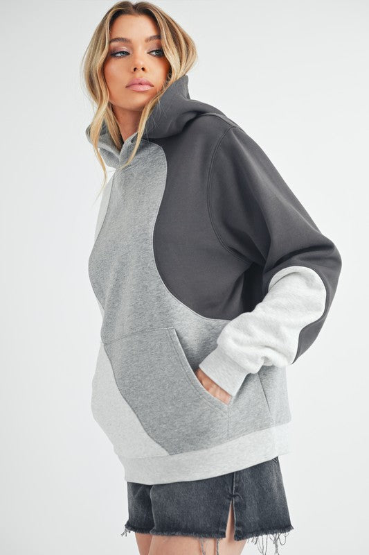 Wavy Colorblock Hoodie