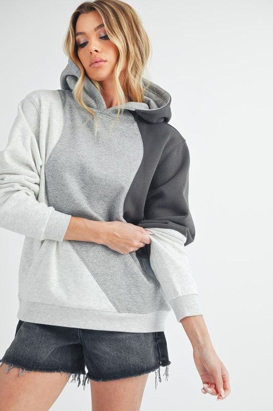 Wavy Colorblock Hoodie