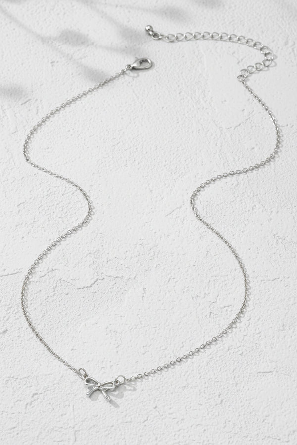 Delicate Bow Necklace - 2 Colors