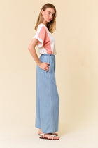 Drawcord Waist Denim Pants