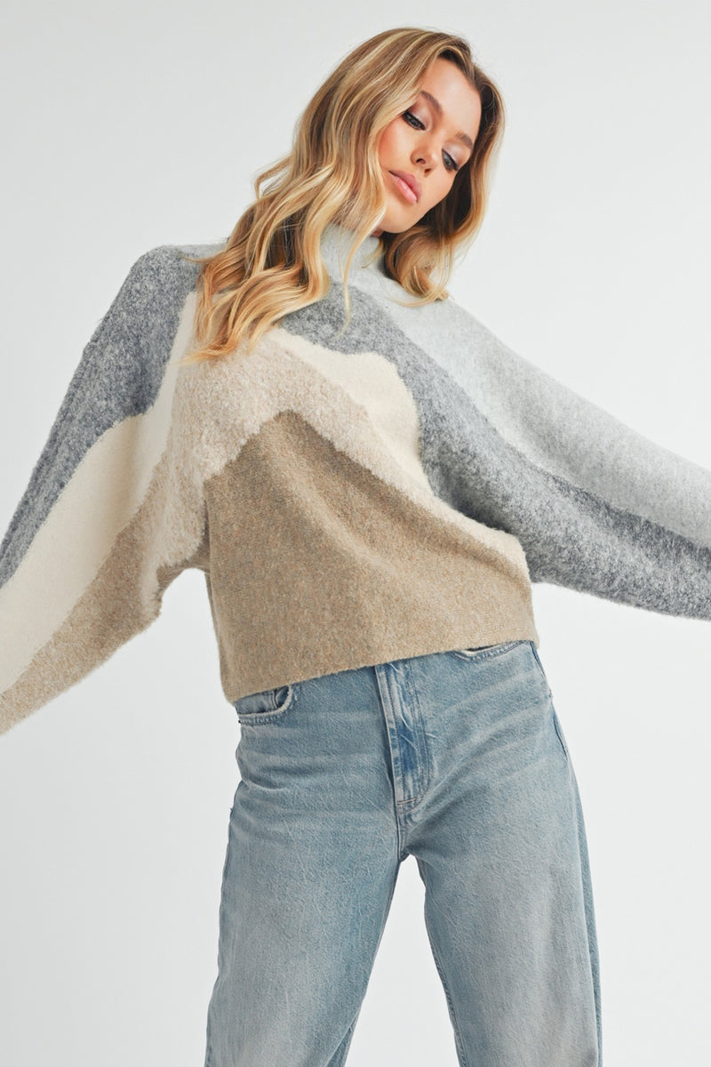 Color Block Neutral Sweater