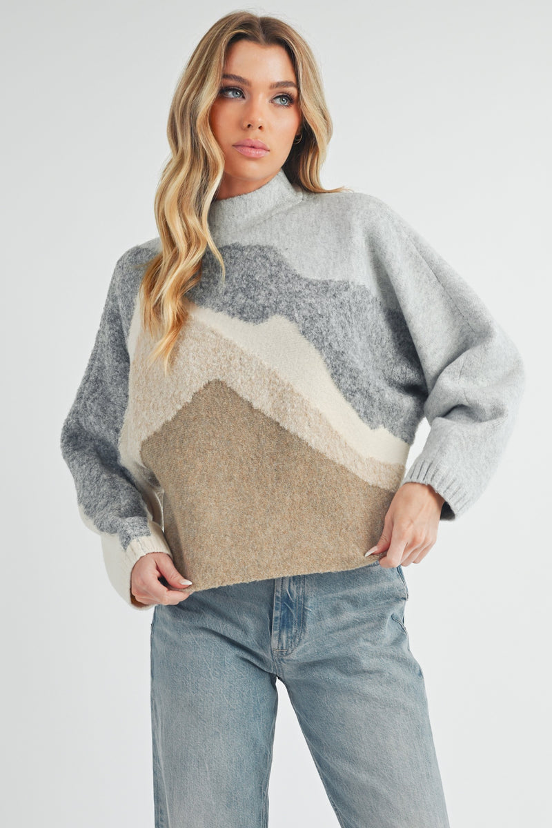 Color Block Neutral Sweater