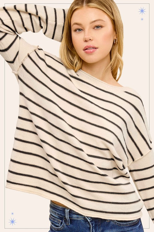 Soft Striped Sweater - Off White