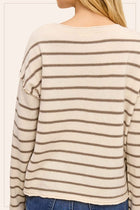 Soft Striped Sweater - Cappucino