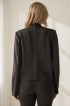 Structured Knit Blazer - Black