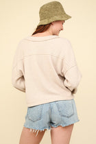 Super-soft V-neck Pullover - Ecru