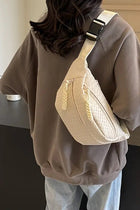 Woven Crossbody Bum Bag - Off White