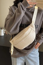 Woven Crossbody Bum Bag - Off White