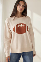 Football Graphic Crewneck Sweater