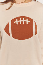 Football Graphic Crewneck Sweater