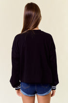 Weekend Chenille Patch Sweatshirt - Black