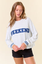 Weekend Chenille Patch Sweatshirt - Light Heather Grey