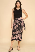 Flower Print Wrap Skirt