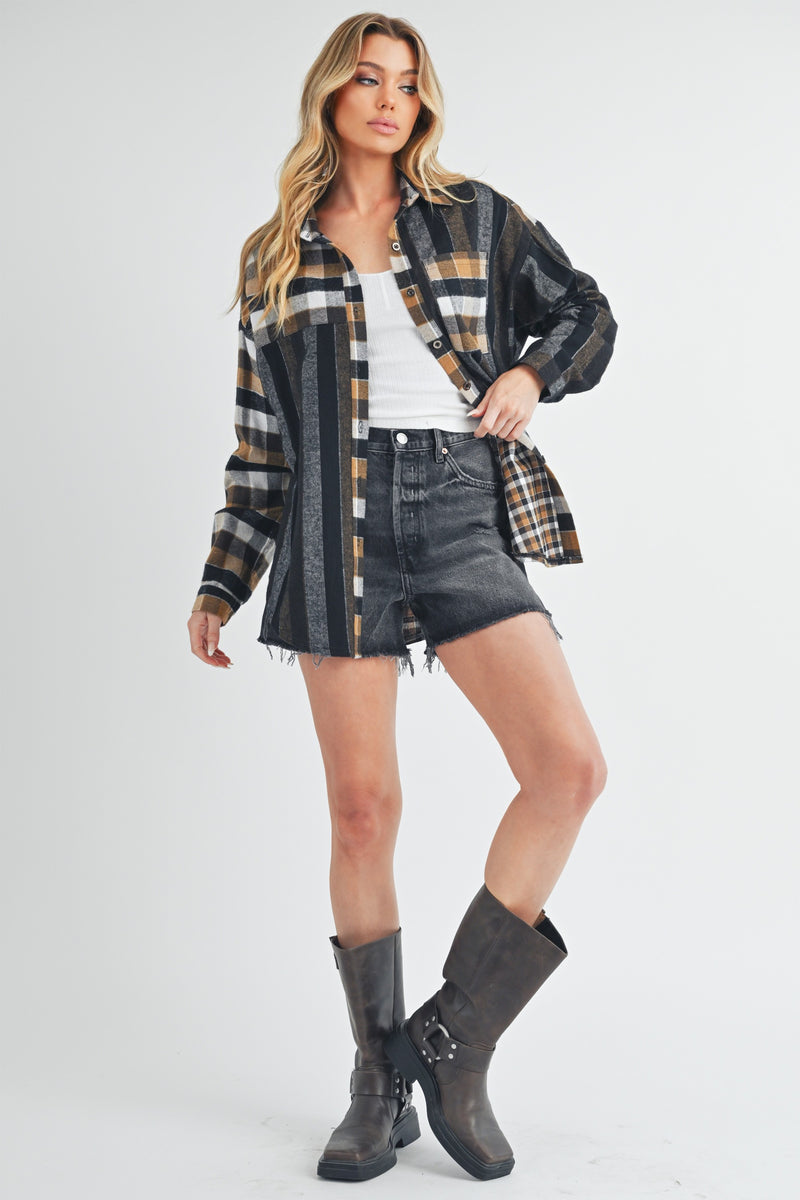 Neutral Mix Checkered Flannel