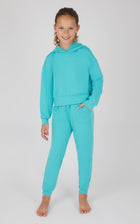 Girl's Brielle Pullover Hoodie - Aqua