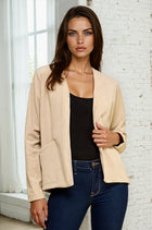 Corduroy Open Jacket - Beige