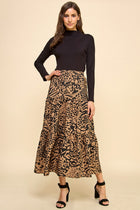 Abstract Print Layered Skirt