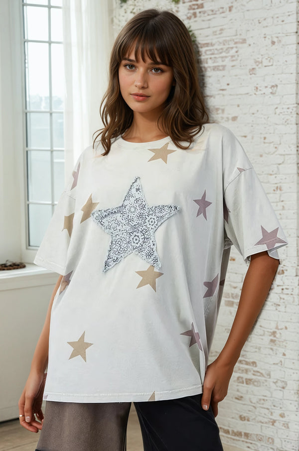 Washed Star Patch Tee
