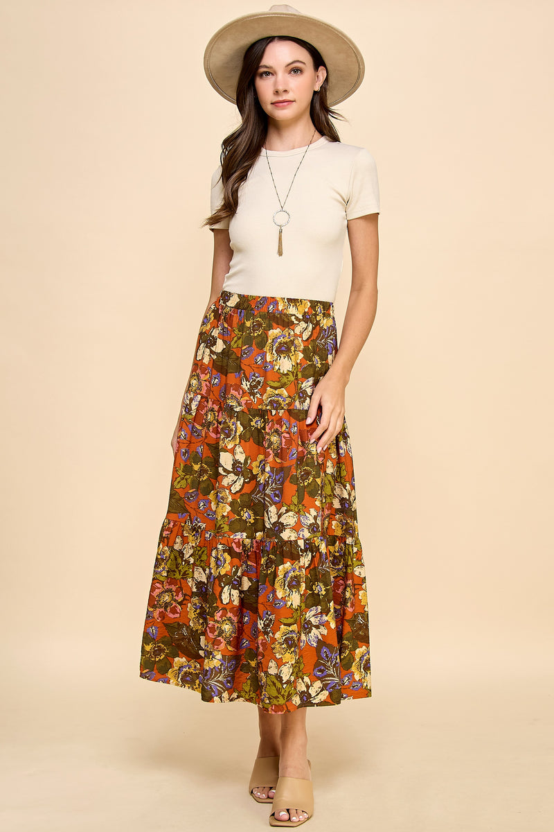 Floral Mix Print Skirt