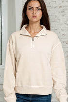 French Terry Quarter Zip Sweatshirt