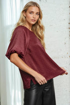 Rhinestone Satin Top