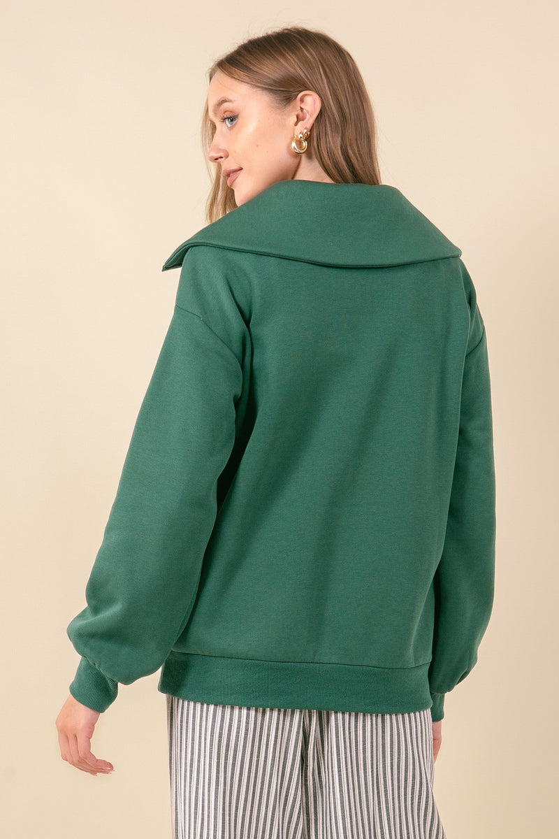 Santa Patch Half-Zip Sweatshirt