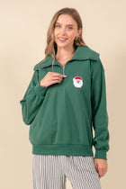 Santa Patch Half-Zip Sweatshirt