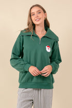 Santa Patch Half-Zip Sweatshirt