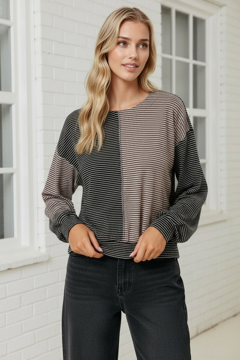 Tie Back Striped Top