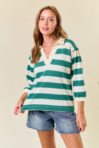 Rugby Stripe French Terry Top