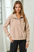 Snap Front Soft Brushed Top