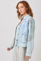 Floral Print Denim Shacket