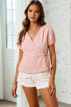 Jacquard Surpliced Top