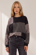 Mosaic Patchwork Top - Black