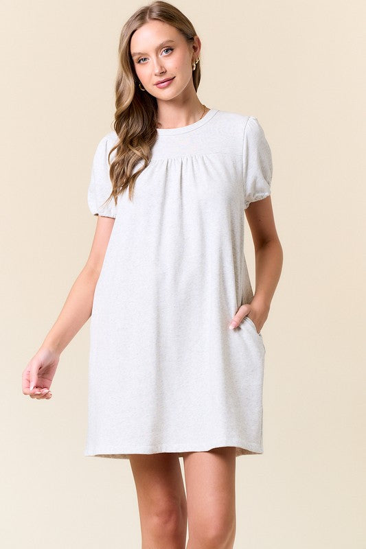 French Terry Short Sleeve Dress