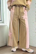 Star Patched Terry Knit Pants