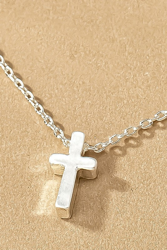 Tiny Cross Necklace - 2 Colors