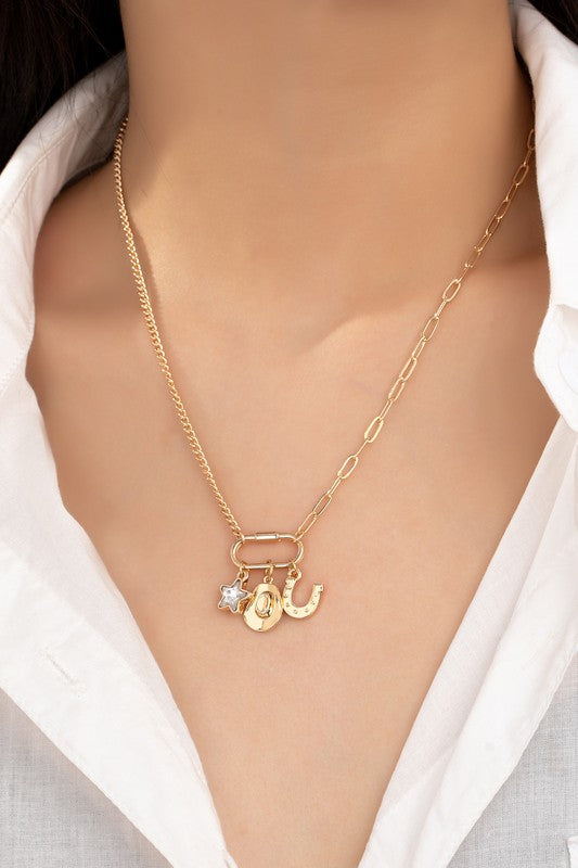 Asymmetric Chain Western Necklace