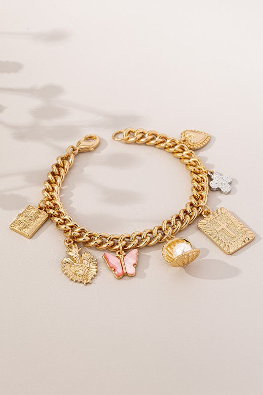 Multi Charm Bracelet - Faith