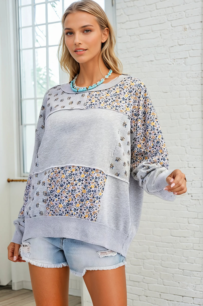 Mixed Patchwork Sweatshirt