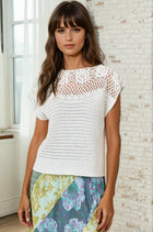 Floral Yoke Crochet Top
